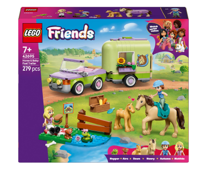 Klocki LEGO® LEGO FRIENDS 42695 Przyczepa z koniem i źrebaczkiem